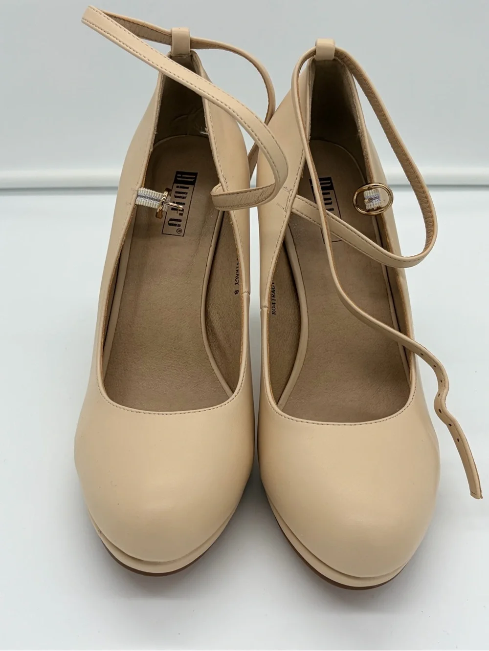Women's Nude Ankle-Strap High Heel Pumps (NO BOX)